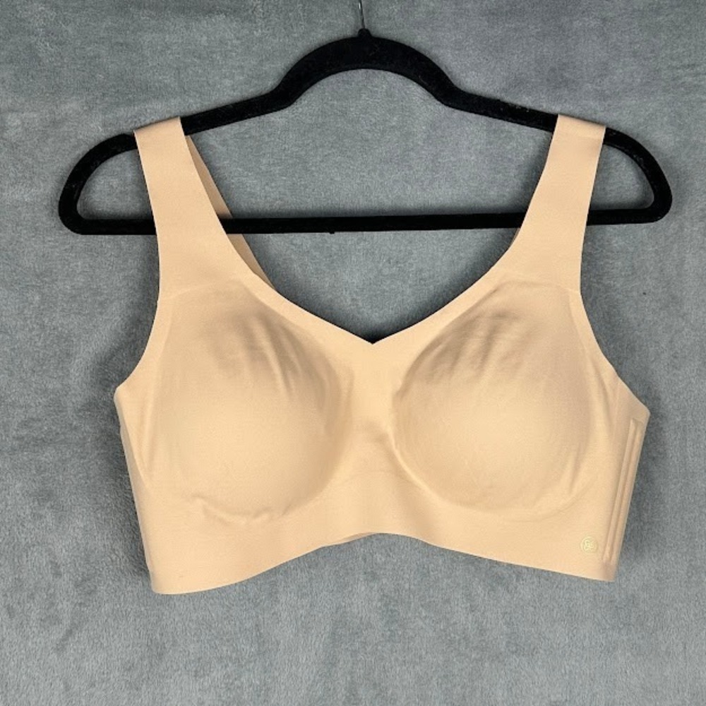 Honeylove SoftForm Bra Womens 1X Beige Wireless Stretch Comfort Pull Over